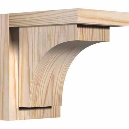 Ekena Millwork Huntington Smooth Corbel w/Backplate, Douglas Fir, 5 1/2"W x 8"D x 8"H COR06X08X08HUN01SDF
